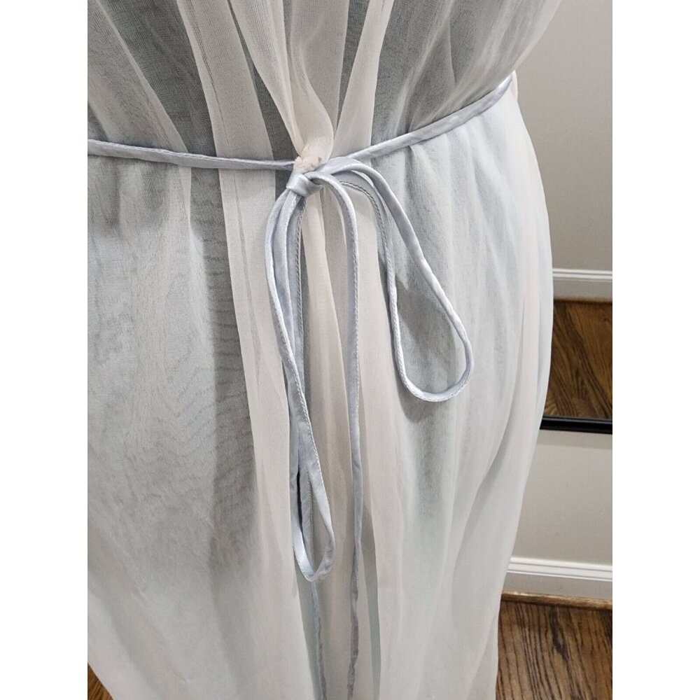 Vintage 1970s Gossard Artemis Pale Blue Double Layer Chiffon Nightgown Wedding S - Picture 5 of 15